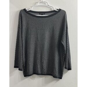 Eileen Fisher Womens Small Sweater Gray White Marled‎ Lightweight Never worn
